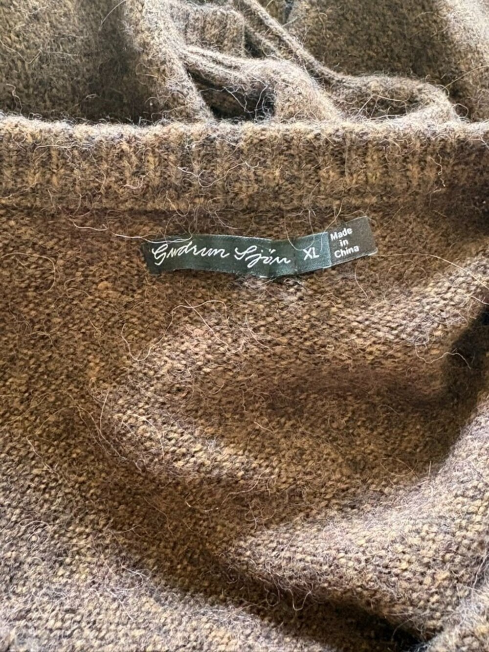 Gudrun Sjoden Canada Long Cardigan, Dark Chokolate/Melange XL - Picture 11 of 12